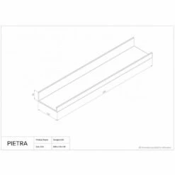 Designo Matte Black Floating Bathroom Shelf 600mm -LUSSO STONE Sales designo matte black floating bathroom shelf 600mm p1588 18062 image