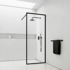 Designo Matte Black Shower Screen (All Sizes) -LUSSO STONE Sales designo matte black shower screen all sizes p6857 41498 zoom