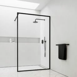 Designo Matte Black Shower Screen (All Sizes) -LUSSO STONE Sales designo matte black shower screen all sizes p6857 41505 zoom