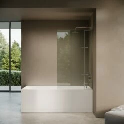 Doccia Chrome Frameless Folding Bath Shower Screen 900mm -LUSSO STONE Sales doccia chrome frameless folding bath shower screen 900mm p6897 45475 zoom