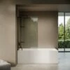 Doccia Matte Black Frameless Folding Bath Shower Screen 900mm 1 Doccia Matte Black Frameless Folding Bath Shower Screen 900mm -LUSSO STONE Sales doccia matte black frameless folding bath shower screen 900mm p6898 45476 zoom