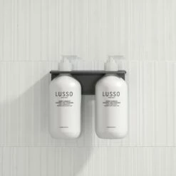 Double Soap Dispenser Wall Bracket Matte Black