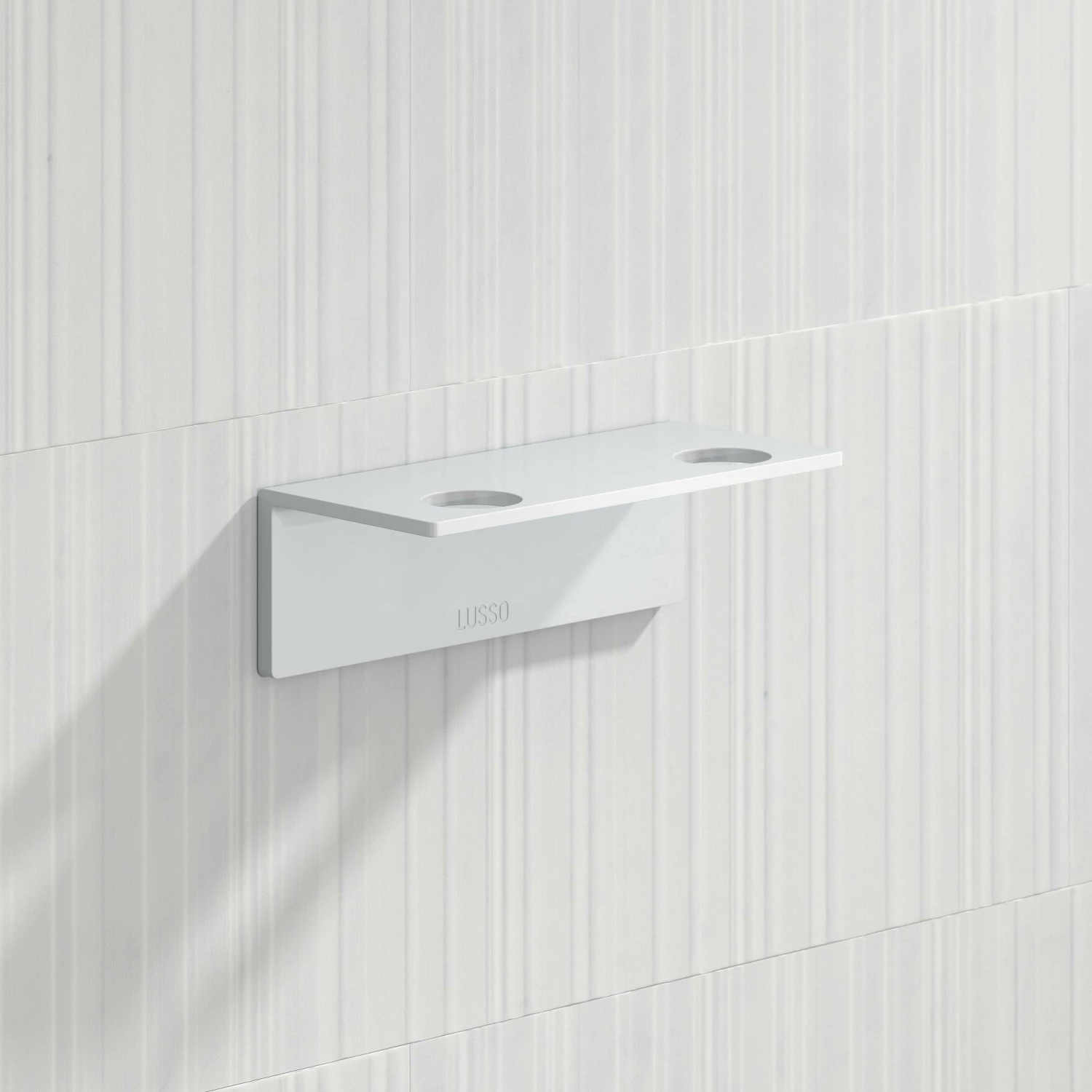 Double Soap Dispenser Wall Bracket Matte White 5 Double Soap Dispenser Wall Bracket Matte White - Image 3