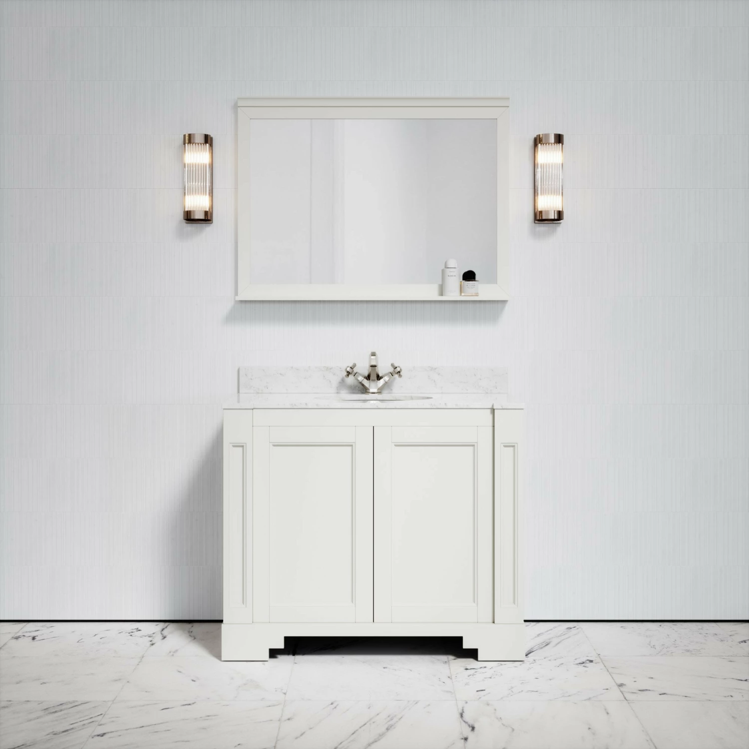Eaton Carrara Marble Floorstanding Vanity Unit (Matte Cream) 1000mm 7 Eaton Carrara Marble Floorstanding Vanity Unit (Matte Cream) 1000mm - Image 5