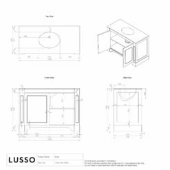 Eaton Carrara Marble Floorstanding Vanity Unit (Matte Cream) 1200mm -LUSSO STONE Sales eaton carrara marble floorstanding vanity unit matte cream 1200mm p3771 36048 zoom