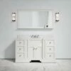 Eaton Carrara Marble Floorstanding Vanity Unit (Matte Cream) 1400mm