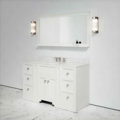 Eaton Carrara Marble Floorstanding Vanity Unit (Matte Cream) 1400mm -LUSSO STONE Sales eaton carrara marble floorstanding vanity unit matte cream 1400mm p3772 22672 zoom