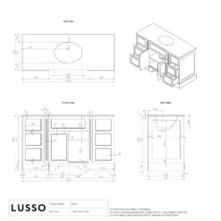 Eaton Carrara Marble Floorstanding Vanity Unit (Matte Cream) 1400mm -LUSSO STONE Sales eaton carrara marble floorstanding vanity unit matte cream 1400mm p3772 36085 zoom