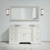 Eaton Carrara Marble Floorstanding Vanity Unit (Matte Cream) 1600mm