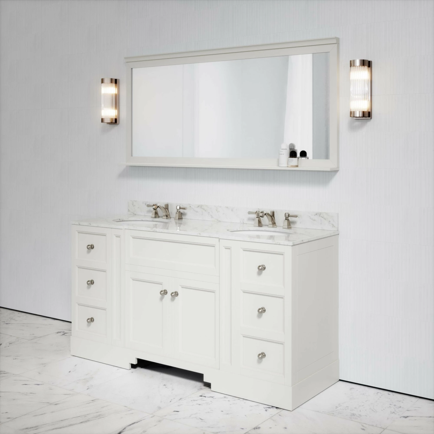 Eaton Carrara Marble Floorstanding Vanity Unit (Matte Cream) 1600mm 6 Eaton Carrara Marble Floorstanding Vanity Unit (Matte Cream) 1600mm - Image 4