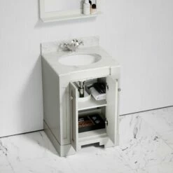 Eaton Carrara Marble Floorstanding Vanity Unit (Matte Cream) 600mm 9 Eaton Carrara Marble Floorstanding Vanity Unit (Matte Cream) 600mm -LUSSO STONE Sales eaton carrara marble floorstanding vanity unit matte cream 600mm p3766 24138 zoom