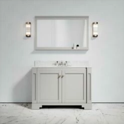 Eaton Carrara Marble Floorstanding Vanity Unit (Matte Stone) 1200mm