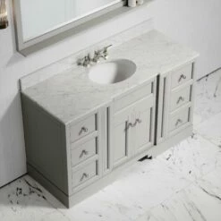 Eaton Carrara Marble Floorstanding Vanity Unit (Matte Stone) 1400mm 10 Eaton Carrara Marble Floorstanding Vanity Unit (Matte Stone) 1400mm -LUSSO STONE Sales eaton carrara marble floorstanding vanity unit matte stone 1400mm p3776 22667 zoom