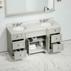 Eaton Carrara Marble Floorstanding Vanity Unit (Matte Stone) 1600mm 9 Eaton Carrara Marble Floorstanding Vanity Unit (Matte Stone) 1600mm -LUSSO STONE Sales eaton carrara marble floorstanding vanity unit matte stone 1600mm p3774 24659 zoom