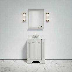 Eaton Carrara Marble Floorstanding Vanity Unit (Matte Stone) 600mm -LUSSO STONE Sales eaton carrara marble floorstanding vanity unit matte stone 600mm p3768 18592 zoom