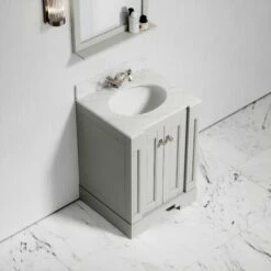Eaton Carrara Marble Floorstanding Vanity Unit (Matte Stone) 600mm -LUSSO STONE Sales eaton carrara marble floorstanding vanity unit matte stone 600mm p3768 18594 zoom