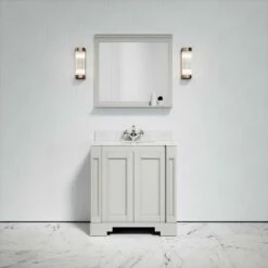 Eaton Carrara Marble Floorstanding Vanity Unit (Matte Stone) 800mm -LUSSO STONE Sales eaton carrara marble floorstanding vanity unit matte stone 800mm p3767 18596 zoom