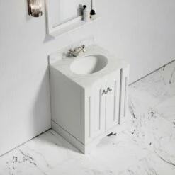 Eaton Carrara Marble Floorstanding Vanity Unit (Matte White) 600mm 10 Eaton Carrara Marble Floorstanding Vanity Unit (Matte White) 600mm -LUSSO STONE Sales eaton carrara marble floorstanding vanity unit matte white 600mm p3764 18546 zoom