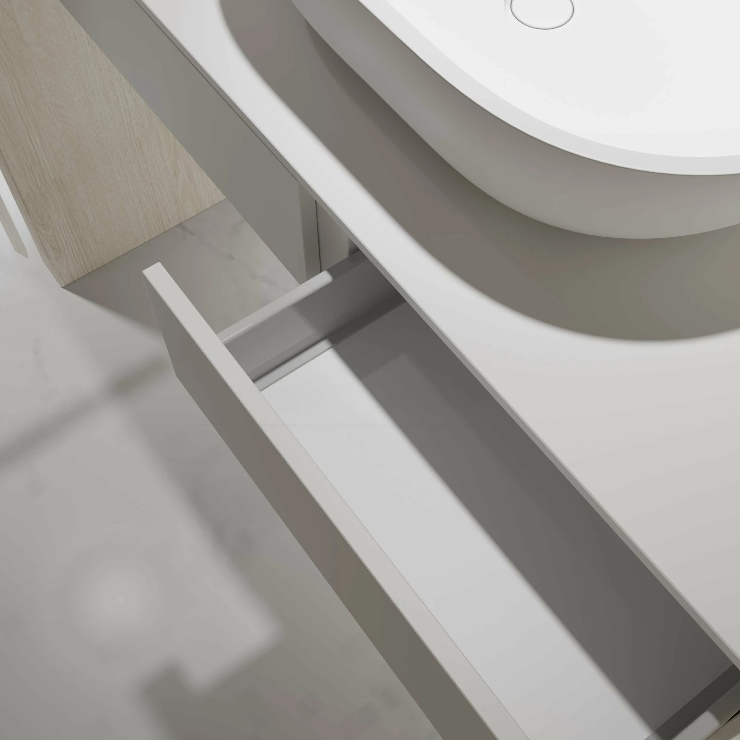 Edge Wall Hung Vanity Drawer Unit 1000mm 4 Edge Wall Hung Vanity Drawer Unit 1000mm - Image 2