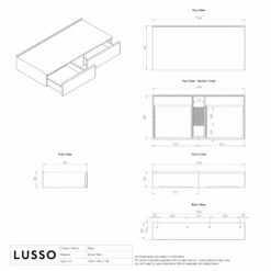 Edge Wall Hung Vanity Drawer Unit 1000mm 17 Edge Wall Hung Vanity Drawer Unit 1000mm -LUSSO STONE Sales edge wall hung vanity drawer unit 1000mm p424 36112 zoom