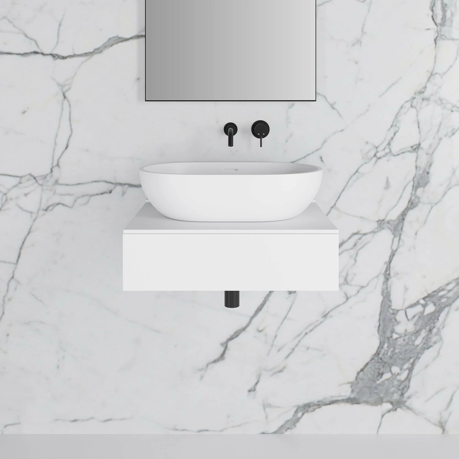 Edge Wall Hung Vanity Drawer Unit 600mm 7 Edge Wall Hung Vanity Drawer Unit 600mm - Image 5