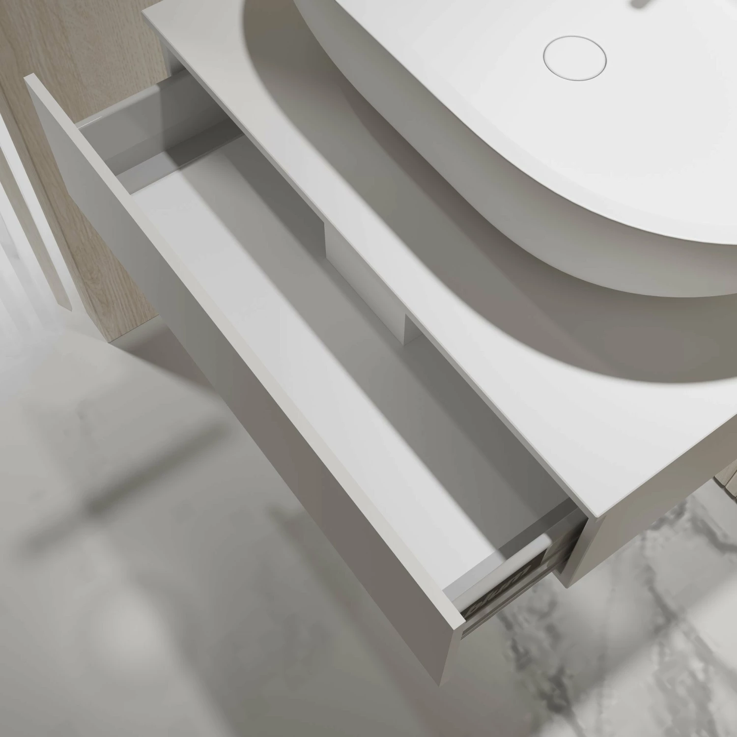 Edge Wall Hung Vanity Drawer Unit 600mm 4 Edge Wall Hung Vanity Drawer Unit 600mm - Image 2