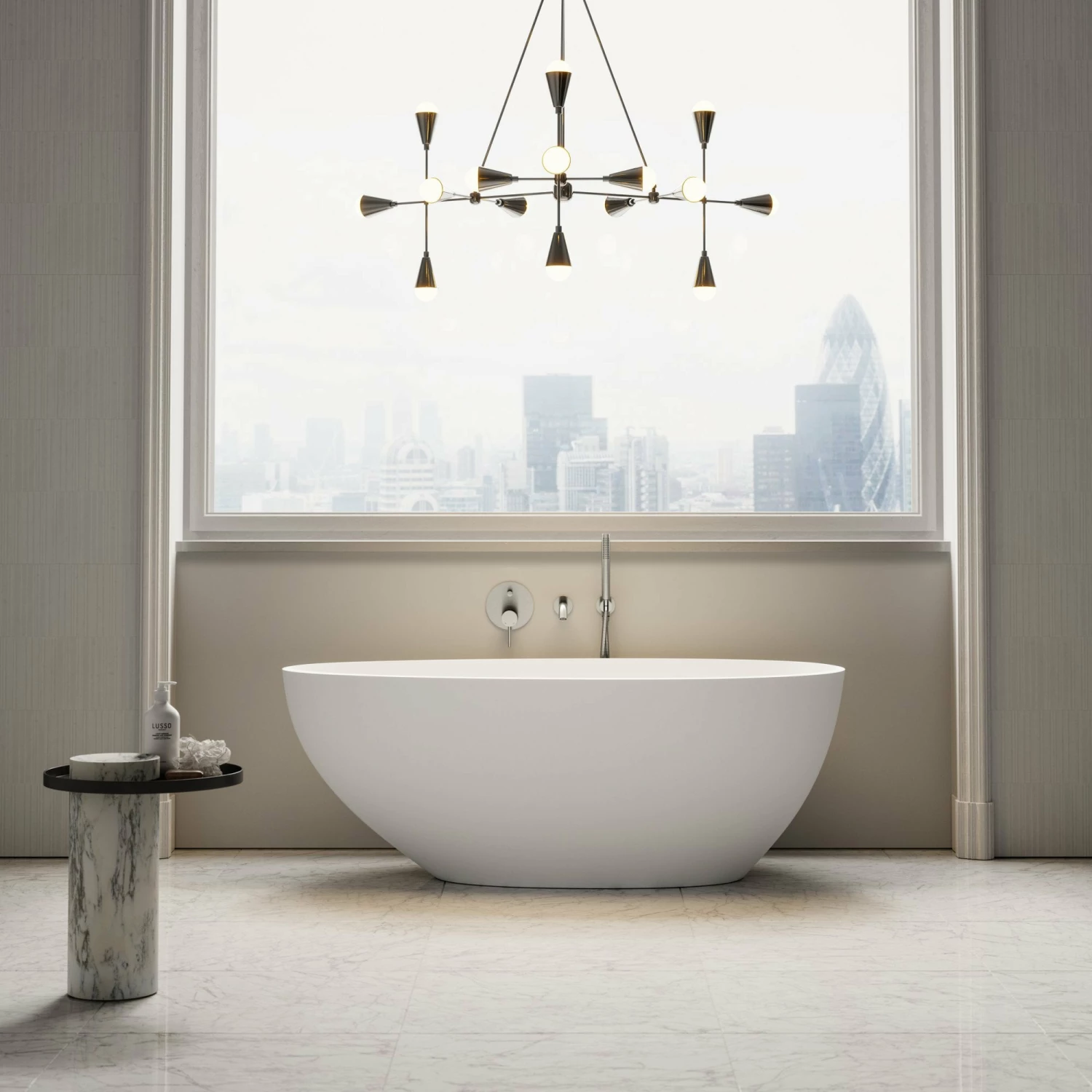 Egg Shell Freestanding Mini Stone Bath 1500mm 3 Egg Shell Freestanding Mini Stone Bath 1500mm