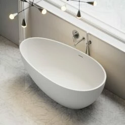 LUSSO STONE Sales -LUSSO STONE Sales egg shell freestanding mini stone bath 1500mm p23 17505 zoom