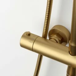 Elegance Brushed Gold Exposed Thermostatic 3 Way Shower -LUSSO STONE Sales elegance brushed gold exposed thermostatic 3 way shower p2589 15278 zoom