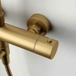 Elegance Brushed Gold Exposed Thermostatic 3 Way Shower -LUSSO STONE Sales elegance brushed gold exposed thermostatic 3 way shower p2589 15279 zoom
