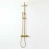 Elegance Brushed Gold Exposed Thermostatic Bar Shower With Riser -LUSSO STONE Sales elegance brushed gold exposed thermostatic bar shower with riser p1857 11155 zoom