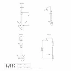 Elegance Brushed Gold Exposed Thermostatic Bar Shower With Riser 15 Elegance Brushed Gold Exposed Thermostatic Bar Shower With Riser -LUSSO STONE Sales elegance brushed gold exposed thermostatic bar shower with riser p1857 12799 zoom