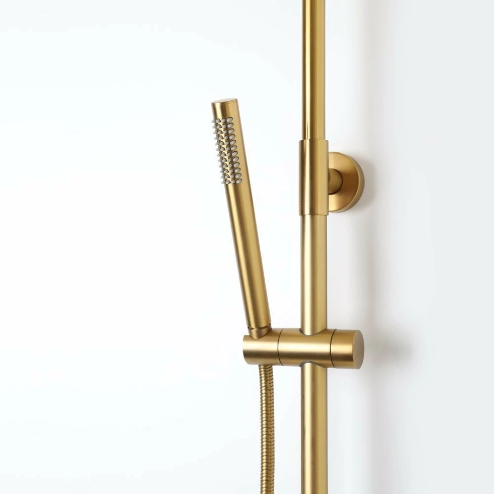 Elegance Brushed Gold Exposed Thermostatic Bar Shower With Riser 4 Elegance Brushed Gold Exposed Thermostatic Bar Shower With Riser - Image 2