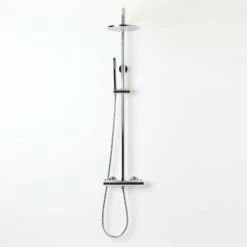Elegance Chrome Exposed Thermostatic Bar Shower With Riser