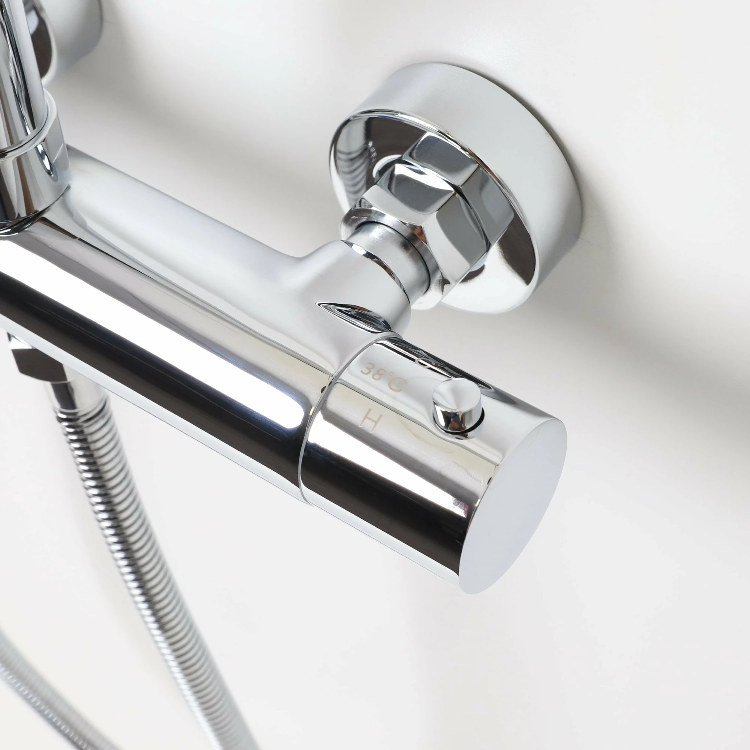 Elegance Chrome Exposed Thermostatic Bar Shower With Riser 7 Elegance Chrome Exposed Thermostatic Bar Shower With Riser - Image 5