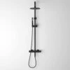 Elegance Matte Black Exposed Thermostatic 3 Way Shower