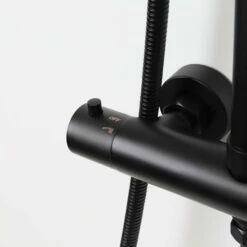 Elegance Matte Black Exposed Thermostatic Bar Shower With Riser 11 Elegance Matte Black Exposed Thermostatic Bar Shower With Riser -LUSSO STONE Sales elegance matte black exposed thermostatic bar shower with riser p1856 11139 zoom