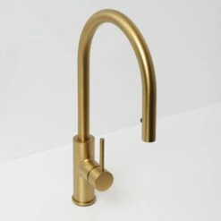 Elegance Pull Out Kitchen Mixer Tap Brushed Gold