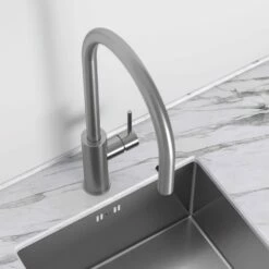 Elegance Pull Out Kitchen Mixer Tap Brushed Stainless -LUSSO STONE Sales elegance pull out kitchen mixer tap brushed stainless p4074 22795 zoom