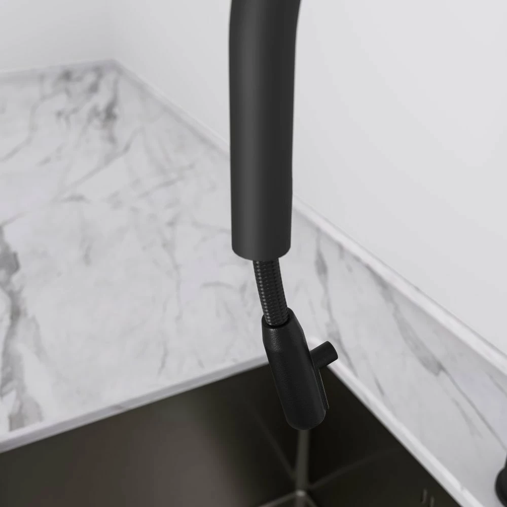Elegance Pull Out Kitchen Mixer Tap Matte Black & Vello Undermount Sink Black Gunmetal 5 Elegance Pull Out Kitchen Mixer Tap Matte Black & Vello Undermount Sink Black Gunmetal - Image 3