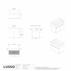 Ethos Vanity Unit With Stone Basin (Matte White 600mm) -LUSSO STONE Sales ethos vanity unit with stone basin matte white 600mm p2014 44325 zoom