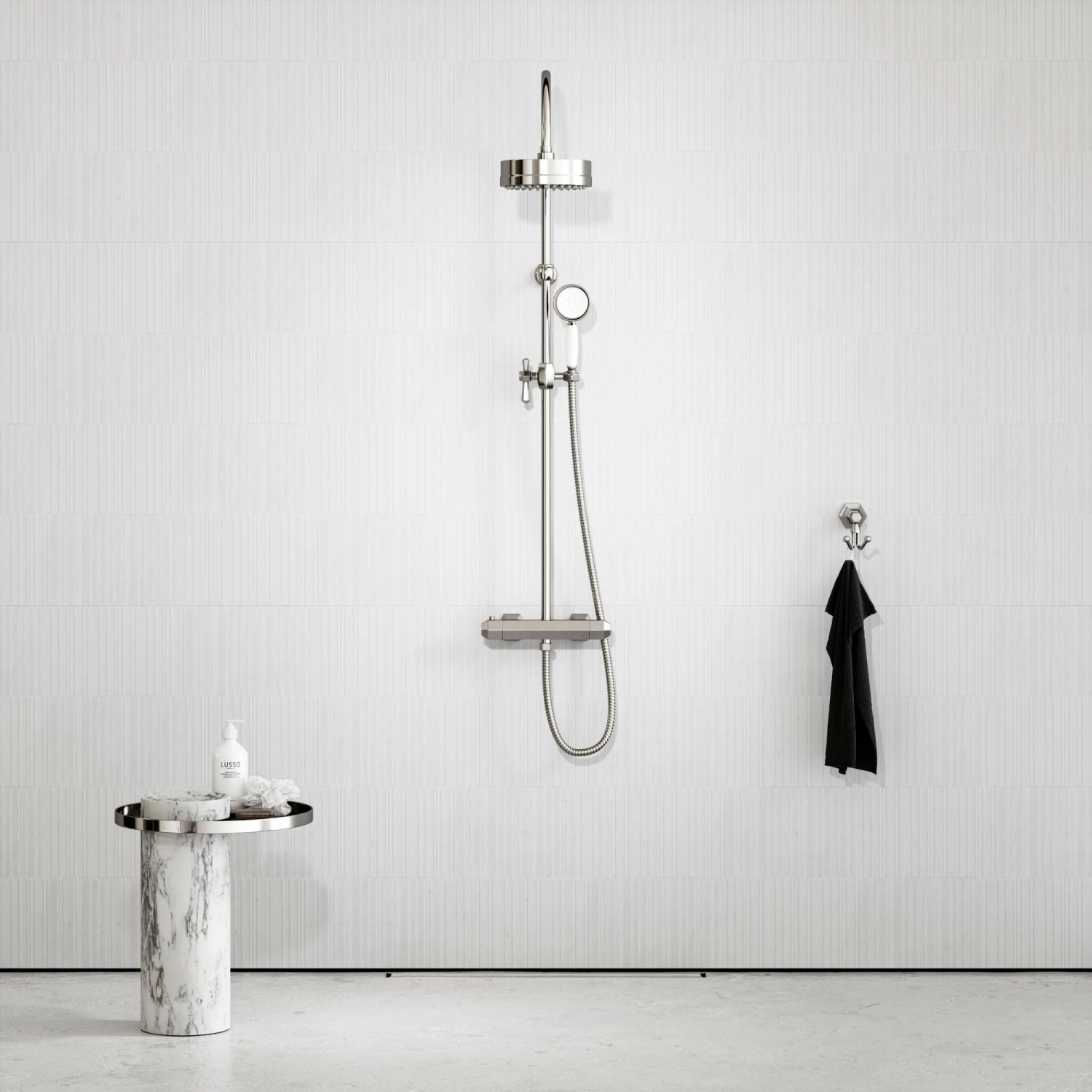 Eton Polished Nickel 2-way Thermostatic Shower System 4 Eton Polished Nickel 2-way Thermostatic Shower System - Image 2
