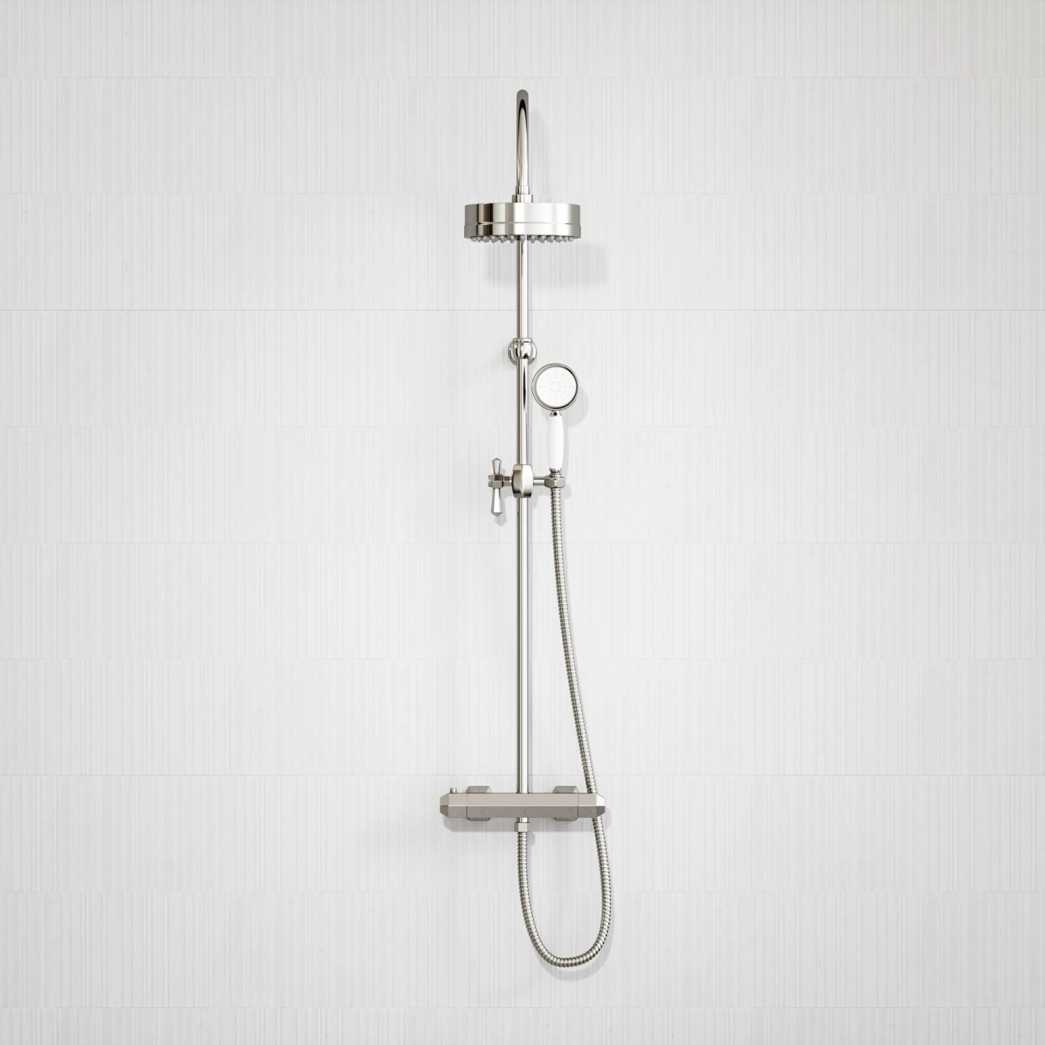 Eton Polished Nickel 2-way Thermostatic Shower System 5 Eton Polished Nickel 2-way Thermostatic Shower System - Image 3