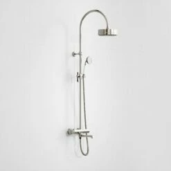 Eton Polished Nickel 3-way Thermostatic Bath Shower System