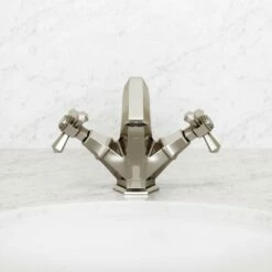 Eton Polished Nickel Basin Mixer Tap
