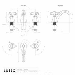 Eton Polished Nickel Deck Mounted 3-Hole Basin Mixer Tap -LUSSO STONE Sales eton polished nickel deck mounted 3 hole basin mixer tap p3871 35784 zoom