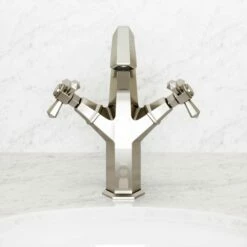 Eton Polished Nickel Tall Basin Mixer Tap
