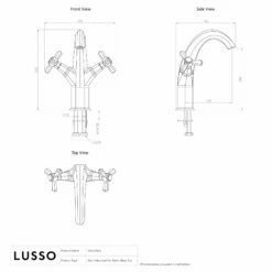 Eton Polished Nickel Tall Basin Mixer Tap -LUSSO STONE Sales eton polished nickel tall basin mixer tap p3870 35782 zoom