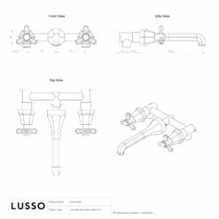 Eton Polished Nickel Wall Mounted Basin Mixer Tap -LUSSO STONE Sales eton polished nickel wall mounted basin mixer tap p3872 35781 zoom