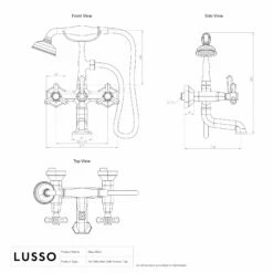 Eton Polished Nickel Wall Mounted Bath Shower Tap -LUSSO STONE Sales eton polished nickel wall mounted bath shower tap p3873 35798 zoom